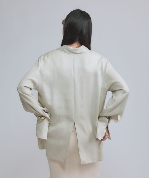 Chaos（カオス）の「Chaos(カオス)/ リュシールブラウス　【セットアップ可】（シャツ/ブラウス・レディース・ライトベージュ/グレー・FREE）」の20枚目の写真