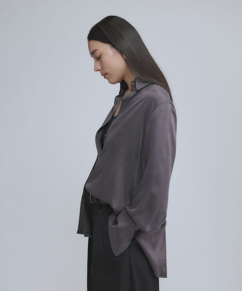 Chaos（カオス）の「Chaos(カオス)/ リュシールブラウス　【セットアップ可】（シャツ/ブラウス・レディース・ライトベージュ/グレー・FREE）」の8枚目の写真