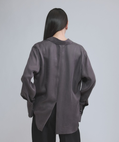 Chaos（カオス）の「Chaos(カオス)/ リュシールブラウス　【セットアップ可】（シャツ/ブラウス・レディース・ライトベージュ/グレー・FREE）」の9枚目の写真