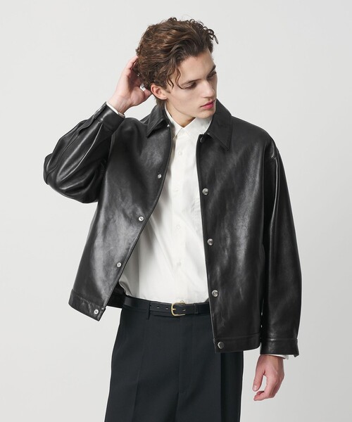 BEAUTY&YOUTH UNITED ARROWS ブラックレザージャケット BEAUTY&YOUTH UNITED ARROWS 黒レザージャケット L