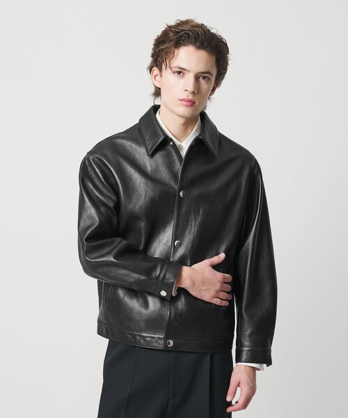 BEAUTY&YOUTH UNITED ARROWS（ビューティーアンドユースユナイテッドアローズ）の「セミベジタブル レザー トラッカー ジャケット（その他アウター・メンズ・ブラック・S/M/L/XL）」の5枚目の写真