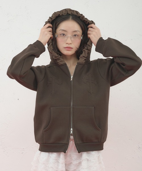セール】【日本限定】FRILL CROSS HOODIE / フリルクロスフーディ