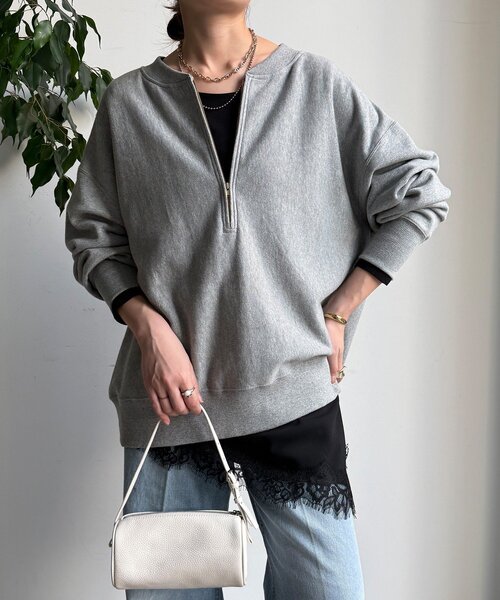 DouDou(ドゥドゥ)の「ジョーゼットアシメレース切替ブラウス(シャツ/ブラウス・レディース・ブラック/オフホワイト・FREE)」の22枚目の写真