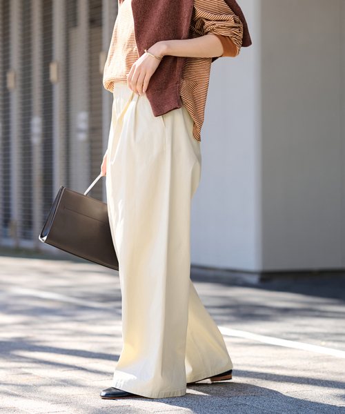FRAMeWORK（フレームワーク）の「ワイドチノパンツ（チノパンツ・レディース・ベージュ/アイボリー・36/38/40）」の16枚目の写真