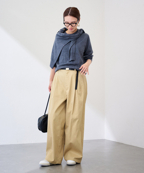 FRAMeWORK（フレームワーク）の「ワイドチノパンツ（チノパンツ・レディース・ベージュ/アイボリー・36/38/40）」の21枚目の写真