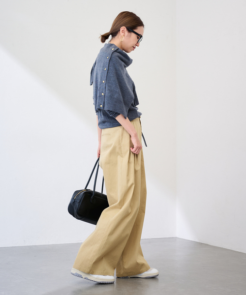 FRAMeWORK（フレームワーク）の「ワイドチノパンツ（チノパンツ・レディース・ベージュ/アイボリー・36/38/40）」の22枚目の写真