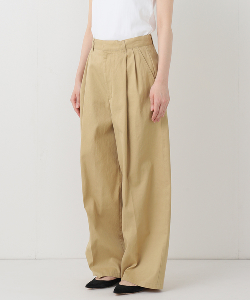 FRAMeWORK（フレームワーク）の「ワイドチノパンツ（チノパンツ・レディース・ベージュ/アイボリー・36/38/40）」の9枚目の写真