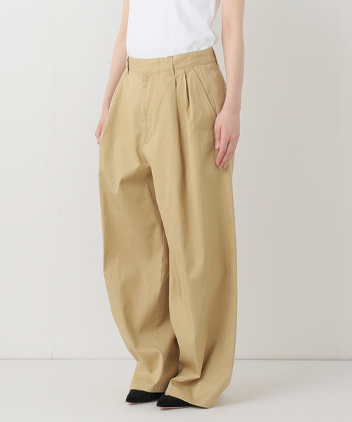 FRAMeWORK（フレームワーク）の「ワイドチノパンツ（チノパンツ・レディース・ベージュ/アイボリー・36/38/40）」の10枚目の写真