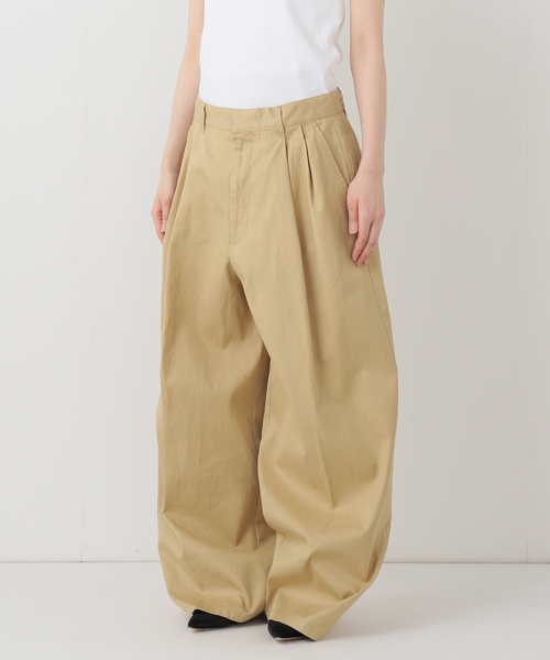FRAMeWORK（フレームワーク）の「ワイドチノパンツ（チノパンツ・レディース・ベージュ/アイボリー・36/38/40）」の11枚目の写真