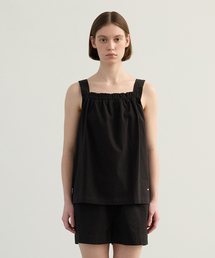 AVAM HOME（アバムホーム）の「Shirring Sleeveless Top Black（Tシャツ/カットソー）」