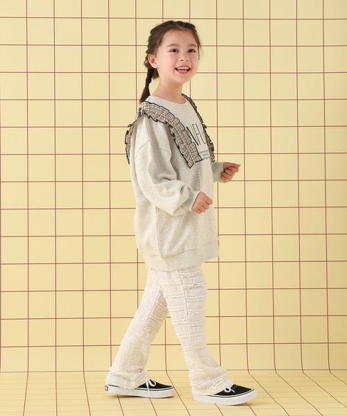 LEPSIM（レプシィム）の「【KIDS】フリルロゴワンピース　639446（スウェット・キッズ・チャコールグレー/グレー・120/130/140）」の5枚目の写真