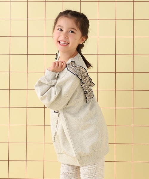 LEPSIM（レプシィム）の「【KIDS】フリルロゴワンピース　639446（スウェット・キッズ・チャコールグレー/グレー・120/130/140）」の8枚目の写真