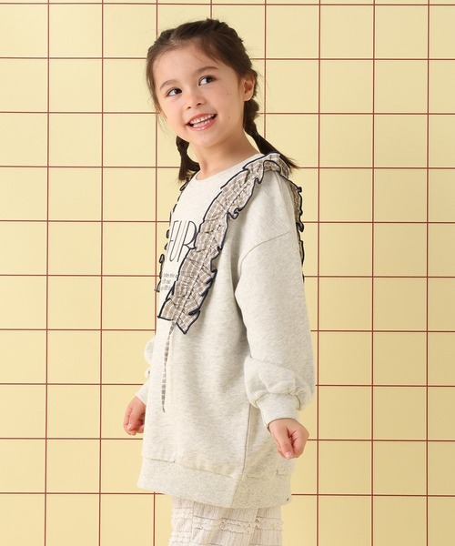 LEPSIM（レプシィム）の「【KIDS】フリルロゴワンピース　639446（スウェット・キッズ・チャコールグレー/グレー・120/130/140）」の9枚目の写真
