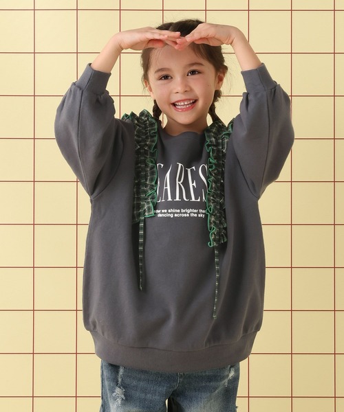 LEPSIM（レプシィム）の「【KIDS】フリルロゴワンピース　639446（スウェット・キッズ・チャコールグレー/グレー・120/130/140）」の14枚目の写真