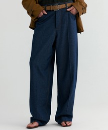 Bie（ビエ）の「デニムライク ワイドパンツ（デニムパンツ）」