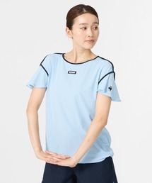 【le coq sportif/ルコック】レディース 袖フレア シアークルーネック半袖Tシャツ(吸汗速乾/ストレッチ/Body Line Protection)