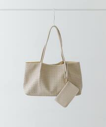 RODE SKO | ポーチ付パンチングラージトートバッグ(トートバッグ)