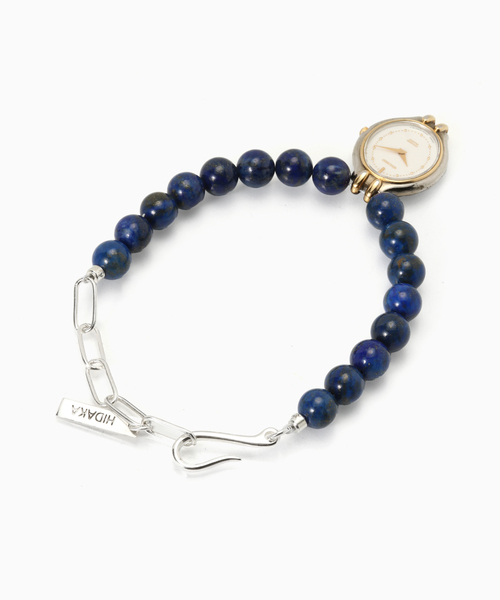 HIDAKA(ヒダカ)の「HIDAKA / ヒダカ ORBIT WATCH BRACELET LAPIS(ブレスレット・メンズ・ネイビー・FREE)」の2枚目の写真