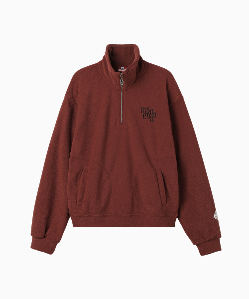 MENASOO(ミナス)の「Terry Fleece Sweatshirt Half Zip Up_Red(スウェット・レディース・レッド・1/2)」の10枚目の写真