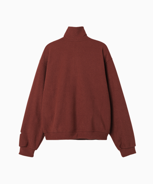 MENASOO(ミナス)の「Terry Fleece Sweatshirt Half Zip Up_Red(スウェット・レディース・レッド・1/2)」の11枚目の写真