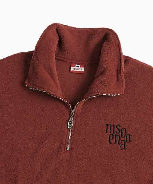 MENASOO(ミナス)の「Terry Fleece Sweatshirt Half Zip Up_Red(スウェット・レディース・レッド・1/2)」の12枚目の写真