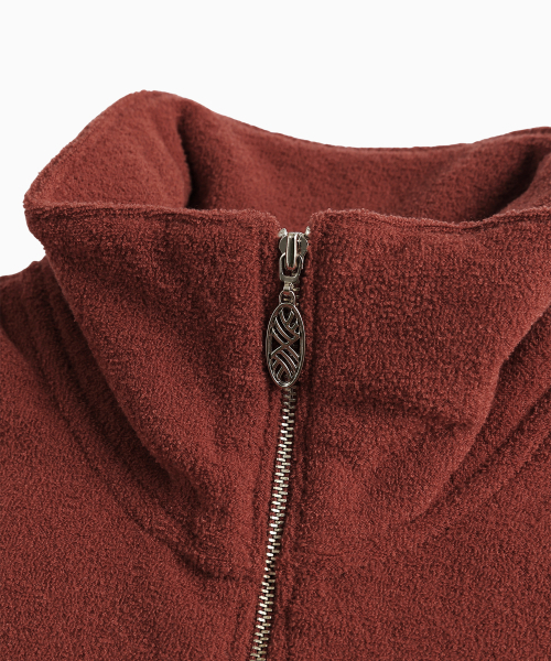 MENASOO(ミナス)の「Terry Fleece Sweatshirt Half Zip Up_Red(スウェット・レディース・レッド・1/2)」の14枚目の写真
