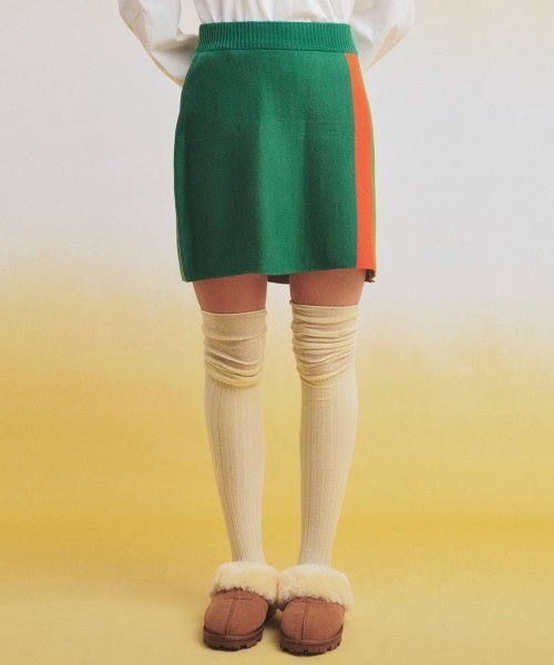 MAINBOOTH(メインブース)の「Rafflesia Knitted Skirt(GREEN)(スカート・レディース・その他・2/1)」の1枚目の写真