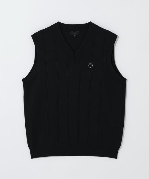 St ANDREWS(セントアンドリュース)の「14G天竺×ケーブル Vネックニットベスト (MENS)(ニット/セーター・メンズ・グレー/ホワイト/ブラック・L/LL/M)」の7枚目の写真