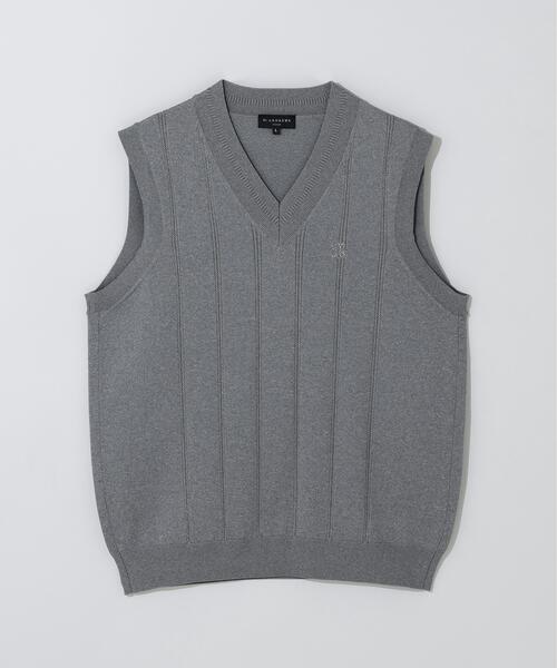 St ANDREWS(セントアンドリュース)の「14G天竺×ケーブル Vネックニットベスト (MENS)(ニット/セーター・メンズ・グレー/ホワイト/ブラック・L/LL/M)」の15枚目の写真