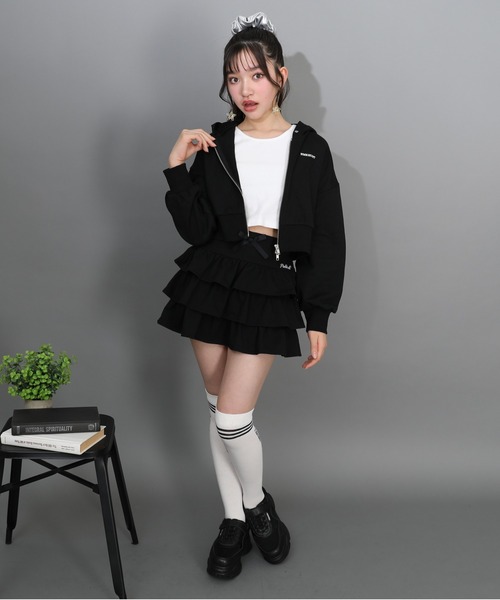 PINKHUNT(ピンクハント)の「PINKHUNT 3段フリルスカート 1319K (トップス別売り)(スカート・キッズ・ブラック/ホワイト・120cm/130cm/140cm/150cm/160cm)」の13枚目の写真