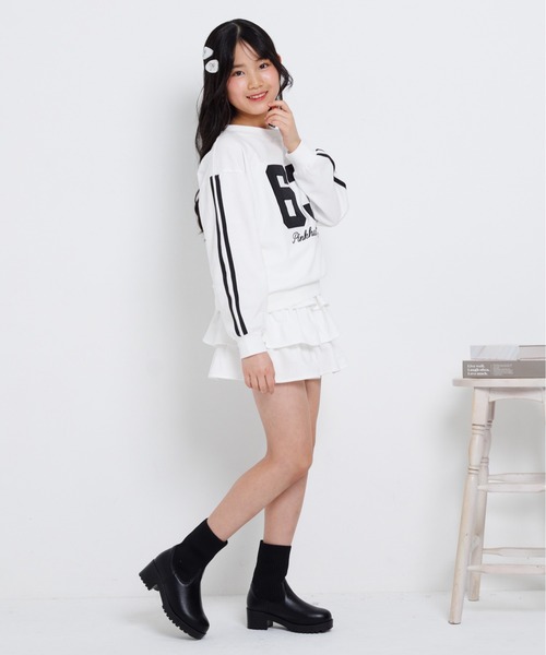 PINKHUNT(ピンクハント)の「PINKHUNT 3段フリルスカート 1319K (トップス別売り)(スカート・キッズ・ブラック/ホワイト・120cm/130cm/140cm/150cm/160cm)」の8枚目の写真