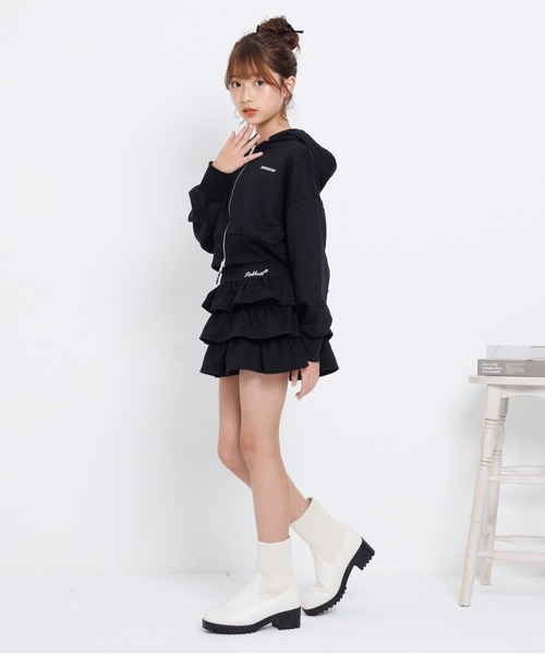 PINKHUNT(ピンクハント)の「PINKHUNT 3段フリルスカート 1319K (トップス別売り)(スカート・キッズ・ブラック/ホワイト・120cm/130cm/140cm/150cm/160cm)」の21枚目の写真