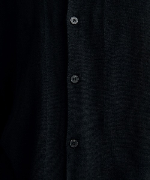 LUENNA(ルエナ)の「【LUENNA】Basic Open-Collar Shirt Cardigan / ベーシックオープンカラーシャツカーディガン(カーディガン/ボレロ・メンズ・ブラック/ブルー・L/M/S)」の11枚目の写真