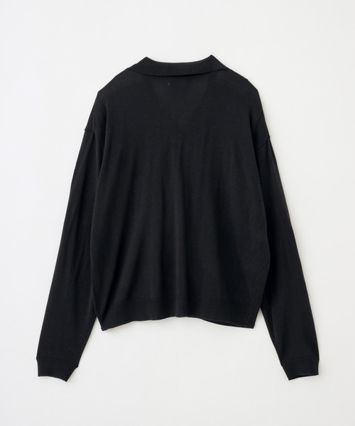 LUENNA(ルエナ)の「【LUENNA】Basic Open-Collar Shirt Cardigan / ベーシックオープンカラーシャツカーディガン(カーディガン/ボレロ・メンズ・ブラック/ブルー・L/M/S)」の6枚目の写真