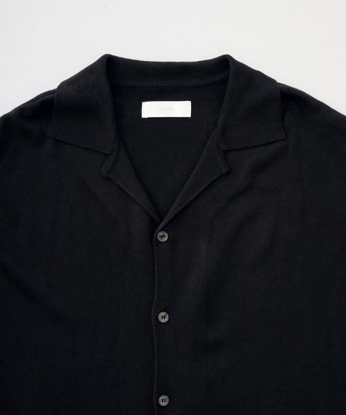 LUENNA(ルエナ)の「【LUENNA】Basic Open-Collar Shirt Cardigan / ベーシックオープンカラーシャツカーディガン(カーディガン/ボレロ・メンズ・ブラック/ブルー・L/M/S)」の7枚目の写真