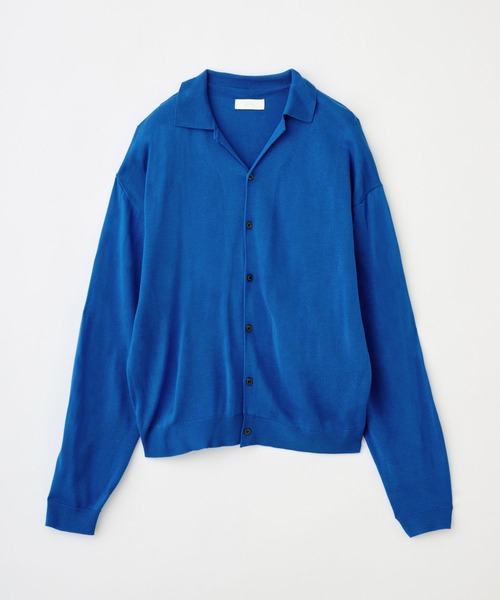 LUENNA(ルエナ)の「【LUENNA】Basic Open-Collar Shirt Cardigan / ベーシックオープンカラーシャツカーディガン(カーディガン/ボレロ・メンズ・ブラック/ブルー・L/M/S)」の13枚目の写真