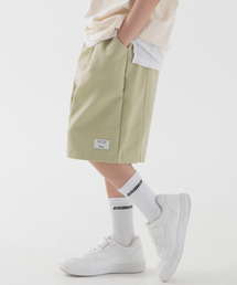 PIANER KIDS（ピアネールキッズ）の「ウォッシュド切り替えハーフパンツ（ライトグリーン）（その他パンツ）」