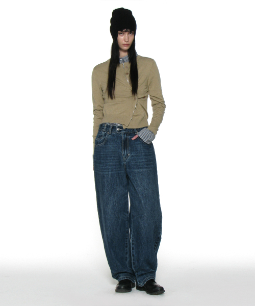 PARTIMENTO WOMEN(パルティメントウィメン)の「ツーウェイアシンメトリックニットカーディガン_ベージュ(カーディガン/ボレロ・レディース・その他・S/M)」の3枚目の写真