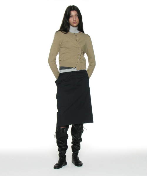 PARTIMENTO WOMEN(パルティメントウィメン)の「ツーウェイアシンメトリックニットカーディガン_ベージュ(カーディガン/ボレロ・レディース・その他・S/M)」の7枚目の写真