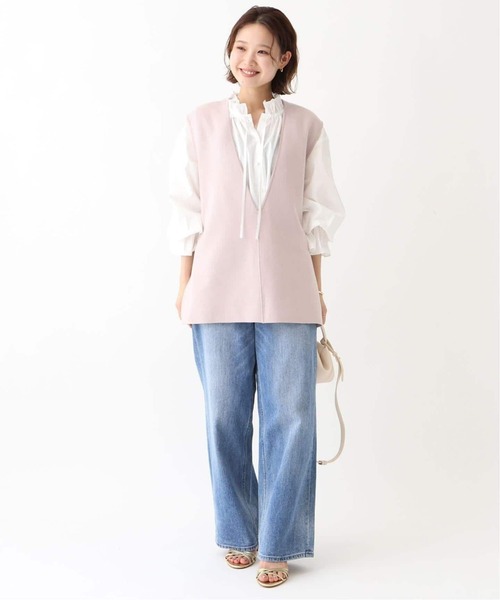 SLOBE IENA（スローブイエナ）の「《追加》タイプライターフリルブラウス（シャツ/ブラウス・レディース・ホワイト/グリーン/ブルー/ベージュ/イエロー・FREE）」の14枚目の写真