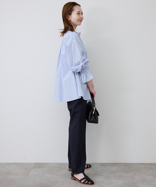 SLOBE IENA（スローブイエナ）の「《追加》タイプライターフリルブラウス（シャツ/ブラウス・レディース・ホワイト/グリーン/ブルー/ベージュ・FREE）」の11枚目の写真