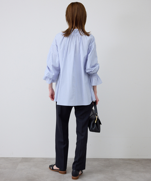 SLOBE IENA（スローブイエナ）の「《追加》タイプライターフリルブラウス（シャツ/ブラウス・レディース・ホワイト/グリーン/ブルー/ベージュ・FREE）」の13枚目の写真