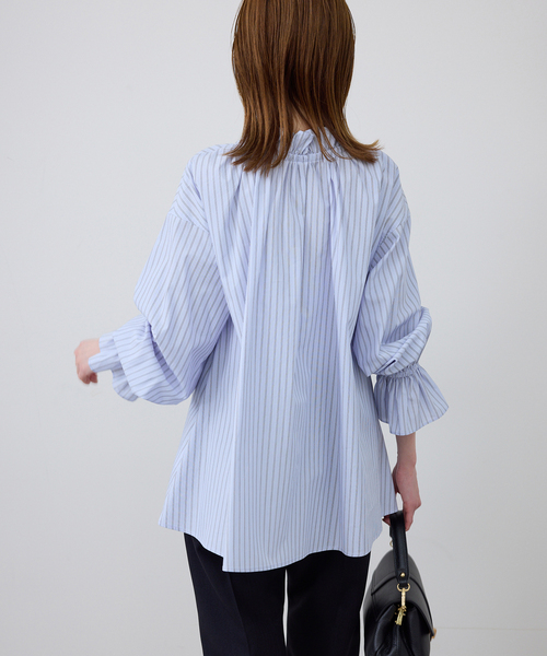 SLOBE IENA（スローブイエナ）の「《追加》タイプライターフリルブラウス（シャツ/ブラウス・レディース・ホワイト/グリーン/ブルー/ベージュ・FREE）」の17枚目の写真