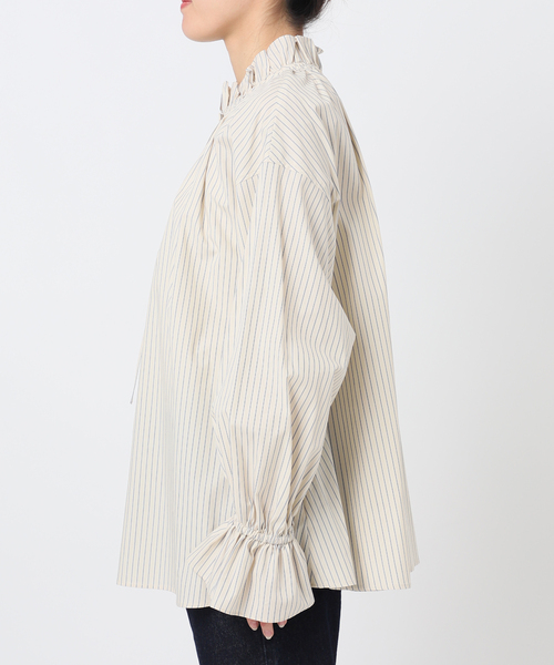 SLOBE IENA（スローブイエナ）の「《追加》タイプライターフリルブラウス（シャツ/ブラウス・レディース・ホワイト/グリーン/ブルー/ベージュ・FREE）」の19枚目の写真