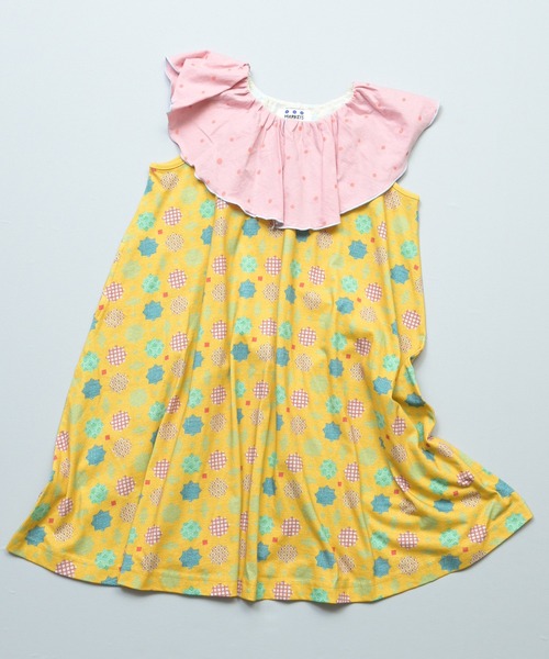 MARKEY'S(マーキーズ)の「フレアーカラーワンピース(ワンピース・キッズ・ラベンダー/レッド系その他/イエロー系その他/ピンク系その他・120/110/100/90/150/140/130)」の2枚目の写真