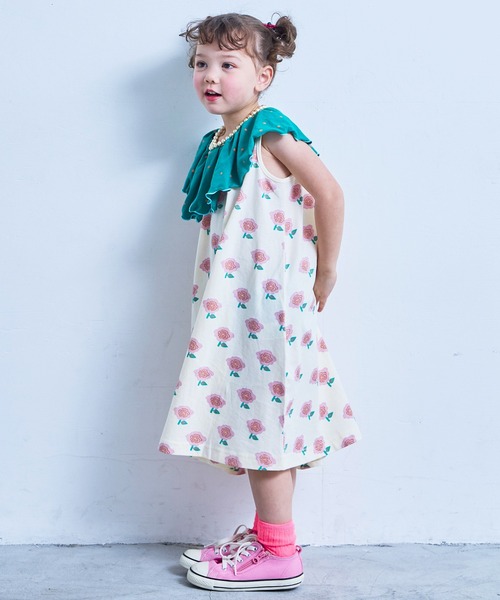 MARKEY'S(マーキーズ)の「フレアーカラーワンピース(ワンピース・キッズ・ラベンダー/レッド系その他/イエロー系その他/ピンク系その他・120/110/100/90/150/140/130)」の9枚目の写真