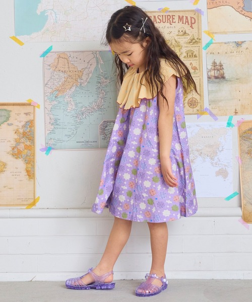 MARKEY'S(マーキーズ)の「フレアーカラーワンピース(ワンピース・キッズ・ラベンダー/レッド系その他/イエロー系その他/ピンク系その他・120/110/100/90/150/140/130)」の11枚目の写真