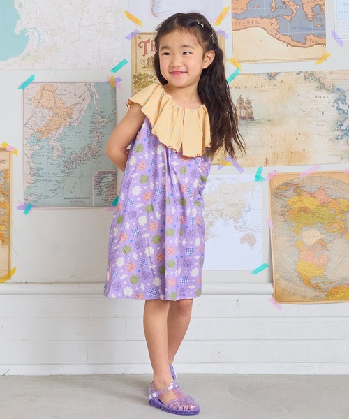 MARKEY'S(マーキーズ)の「フレアーカラーワンピース(ワンピース・キッズ・ラベンダー/レッド系その他/イエロー系その他/ピンク系その他・120/110/100/90/150/140/130)」の12枚目の写真