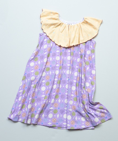 MARKEY'S(マーキーズ)の「フレアーカラーワンピース(ワンピース・キッズ・ラベンダー/レッド系その他/イエロー系その他/ピンク系その他・120/110/100/90/150/140/130)」の10枚目の写真