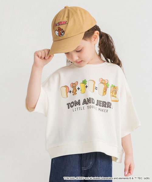 BRANSHES(ブランシェス)の「【トムとジェリー】スウェット7分袖Tシャツ(Tシャツ/カットソー・キッズ・ブラウン/チャコールグレー/アイボリー・120/110/130/90/100)」の3枚目の写真
